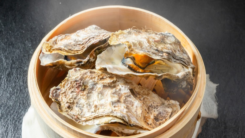 蒸し牡蠣