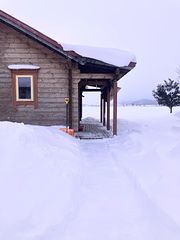 冬の駐車場&玄関前