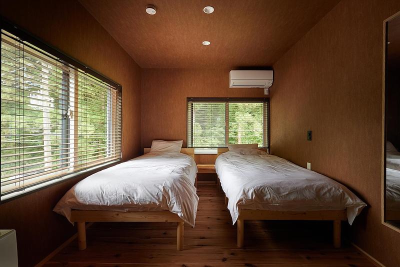 緑が見えるツインルーム