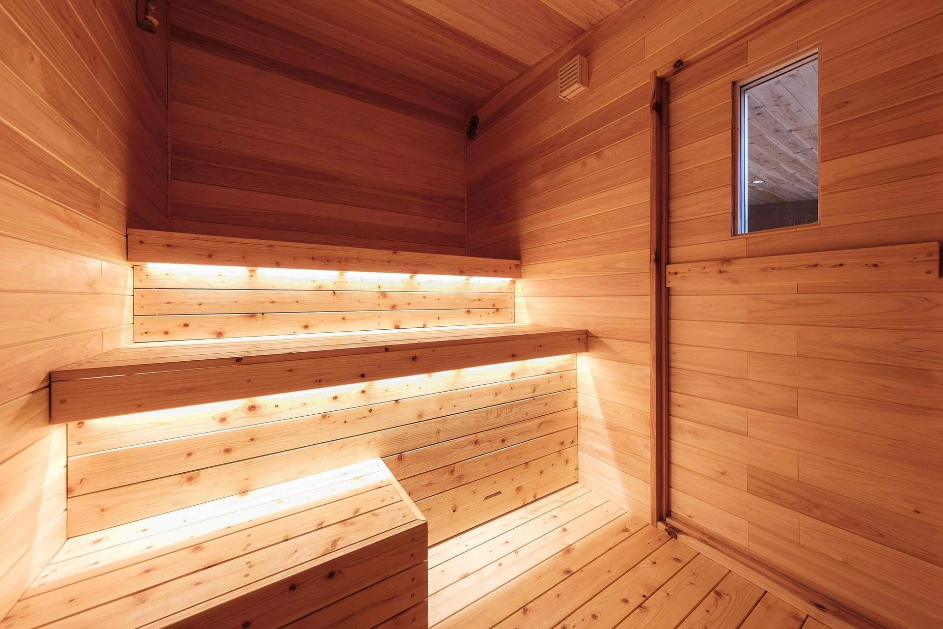 5名様まで入れるプライベートサウナ