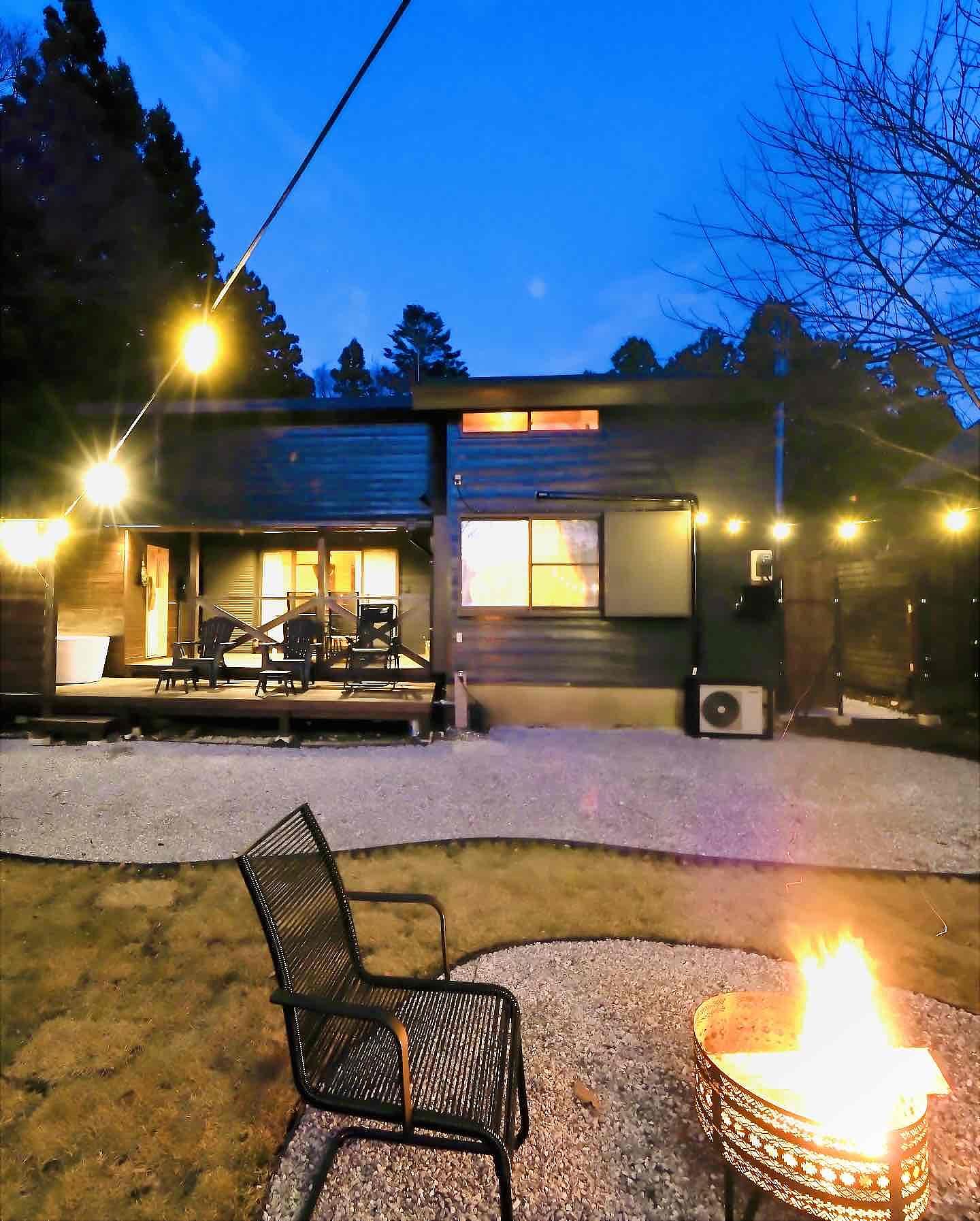 焚火を眺める贅沢な時間